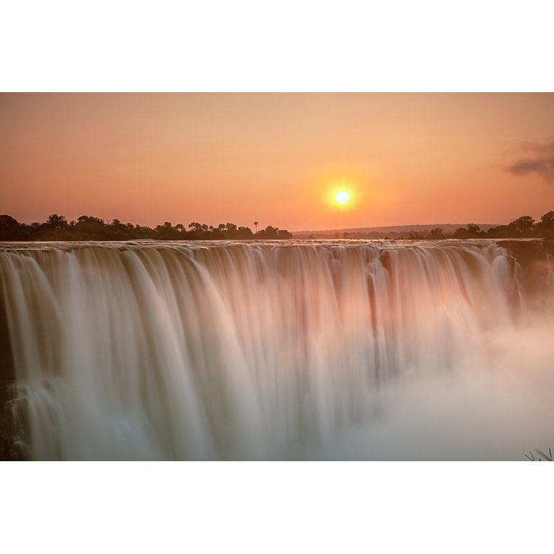 Victoria Falls At Sunrise by 2630ben - Wrapped Canvas Print, 20cm H x 30cm W