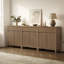 Armoire buffet moderne à cannelures élégantes 29,1 po avec 1 tiroir et 2 tablettes réglables-846006203-851878322