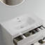 Lavabo intégré en céramique blanche Bb09-30-311, finition brillante, conception élégante, nettoyage et entretien rapides, rebord arrondi, profondeur de 29,76 po, largeur de 17,82 po, hauteur de 7 po, poids de 30,54 lb, matériau,