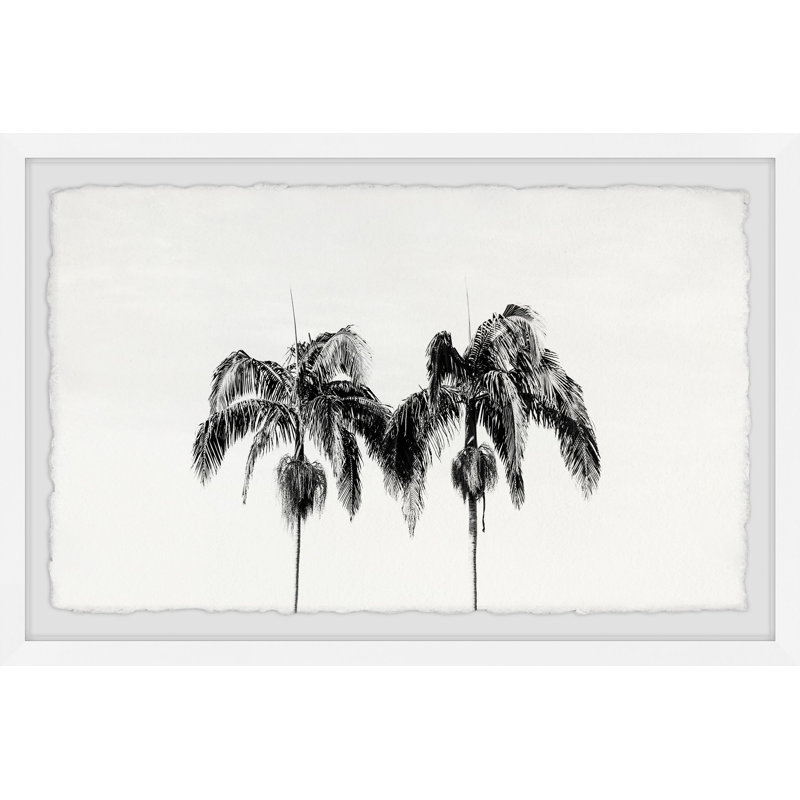 «Abdulakq Two of a Kind», reproduction d'impression sur papier, H 16 po x l 24 po x 1,5 po, Cadre blanc à bords frangés