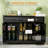 Accent Cabinet with 2 Drawers and Adjustable Shelves-1614405406