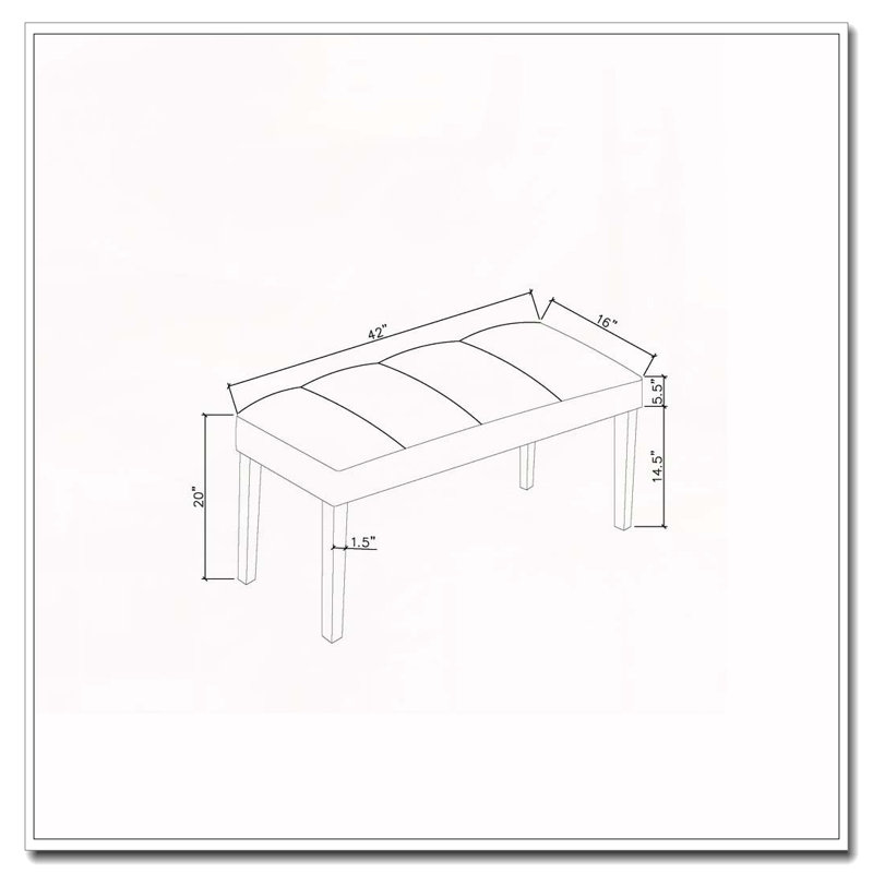 Banc de salle à manger rembourré