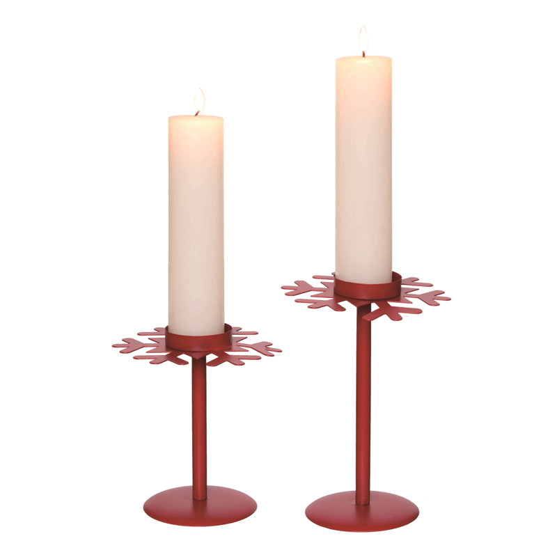 Ensemble de 2 porte-piliers de table en métal H 8,25 po
