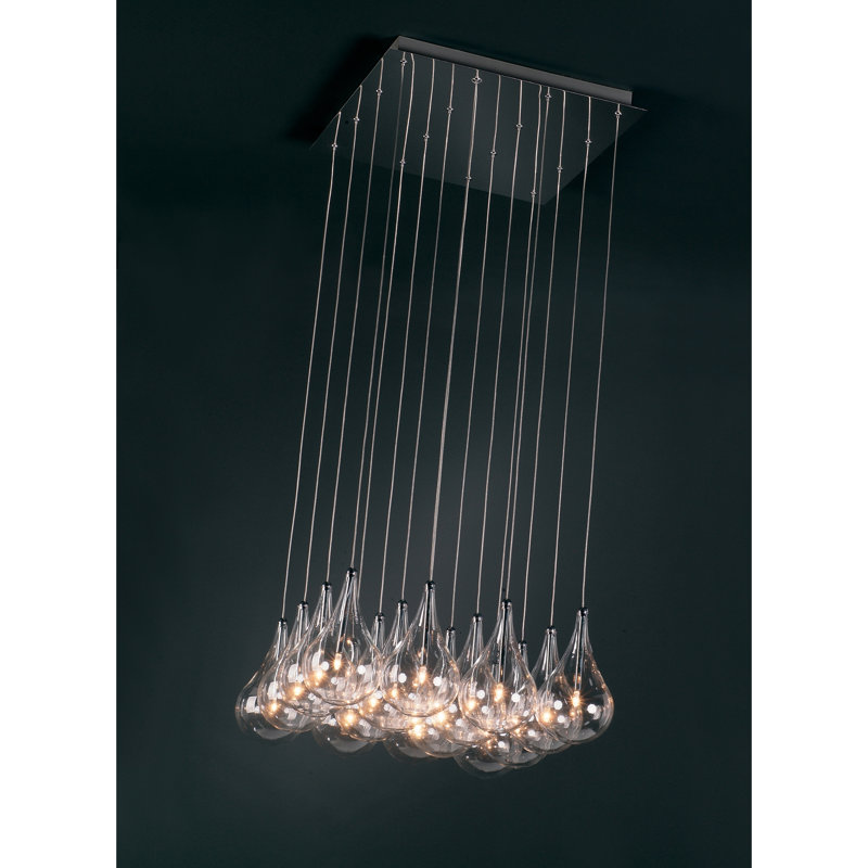 Luminaire suspendu pour îlot de cuisine 16 lumières Neal