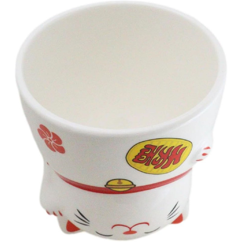 Paquet de 2 tasses à café Topsy Turvy Lucky Cat Maneki Neko