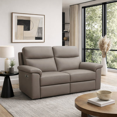 Alessandrina Real Leather Power Recliner with USB Charging