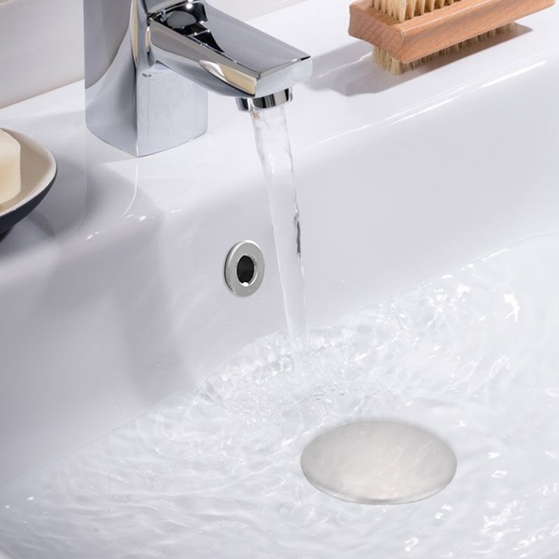 Bathroom Sink Stainless Steel Pop Up Drain With Overflow(2 Pcs), Brushed Nickel