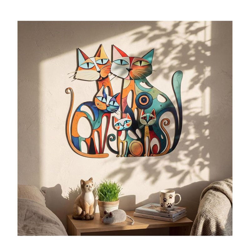 Opulent Cat Iron Wall Art Decor