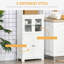 Garde-manger 4 portes, armoire de rangement autoportante