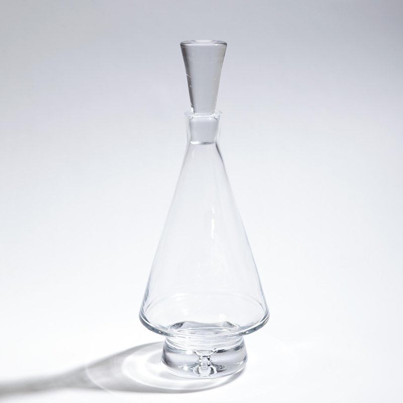Tall Fat-Bottom Glass Decanter - Thumbnail 3