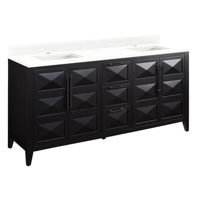 72" Holmesdale Vanity with Rectangular Undermount Sinks