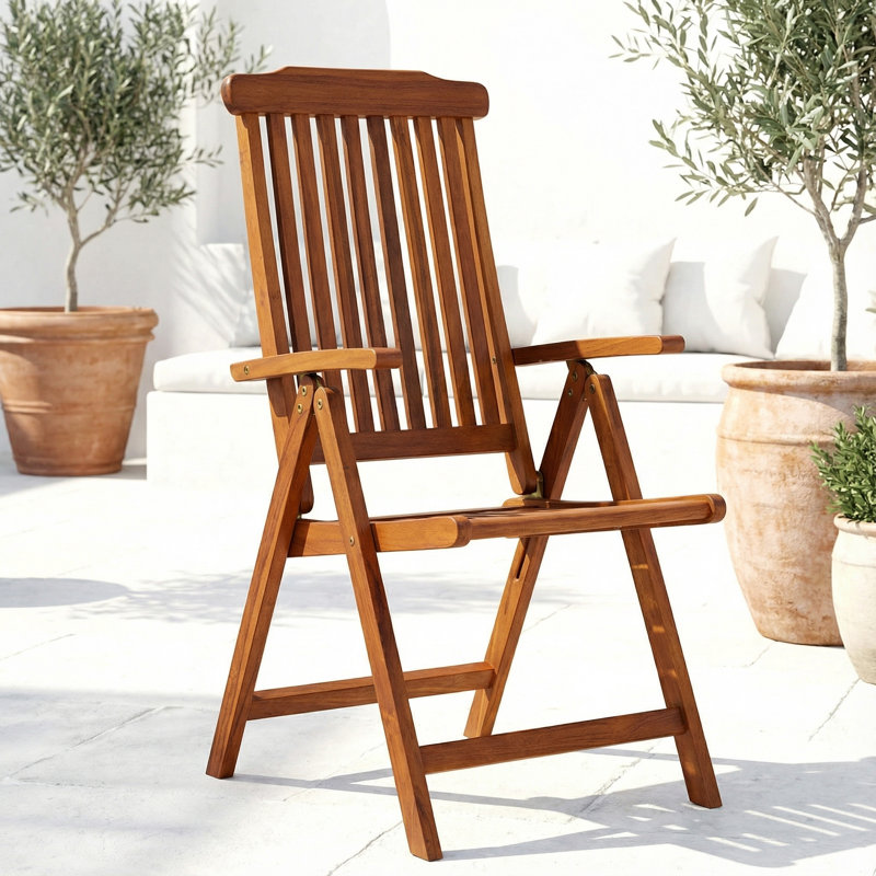 Chaise de patio en teck Erasmo