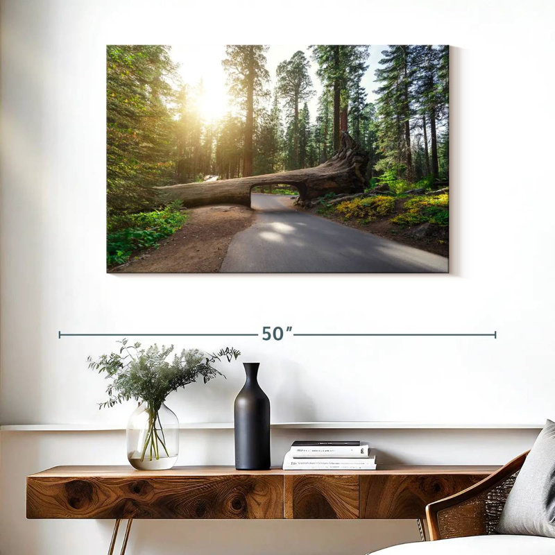 Mehar Sequoia Log Tunnel Road, 26" H x 39" W