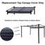 Toile de remplacement pour pergola rétractable 10 x 10 pi - Gris, protection solaire, imperméable, tissu à installation rapide pour l'extérieur protégé, hydrofuge, installation simple, gris