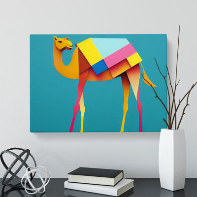 Stunning Camel Abstract - Wrapped Canvas