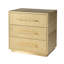 Commode décorative 3 tiroirs Sudie l 28 po, or