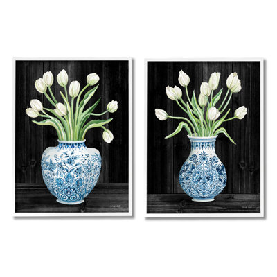 Porcelaine blanche à motif de tulipes blanches Cindy Jacobs