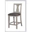 Ensemble de salle à manger rustique blanc antique 5 pièces avec table à hauteur de comptoir, tablette intégrée et chaises hautes uniques pour un repas élégant