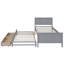 Lit plateforme simple avec lit gigogne et tiroirs gris-883284485