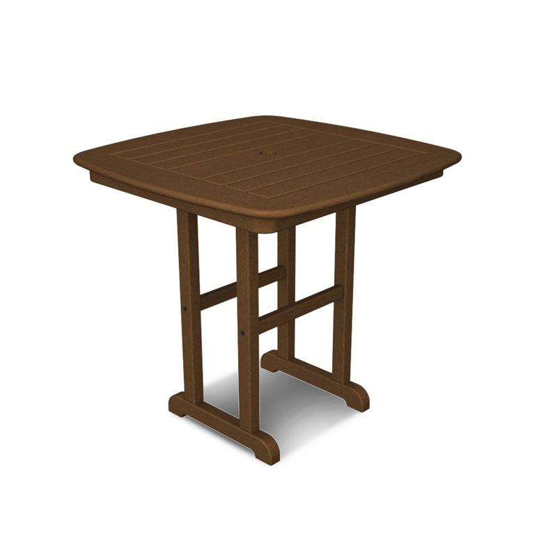 Table de salle à manger 31 po POLYWOOD Nautical, Teck