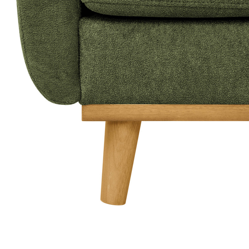 Canapé rembourré de 74 po de largeur, Vert