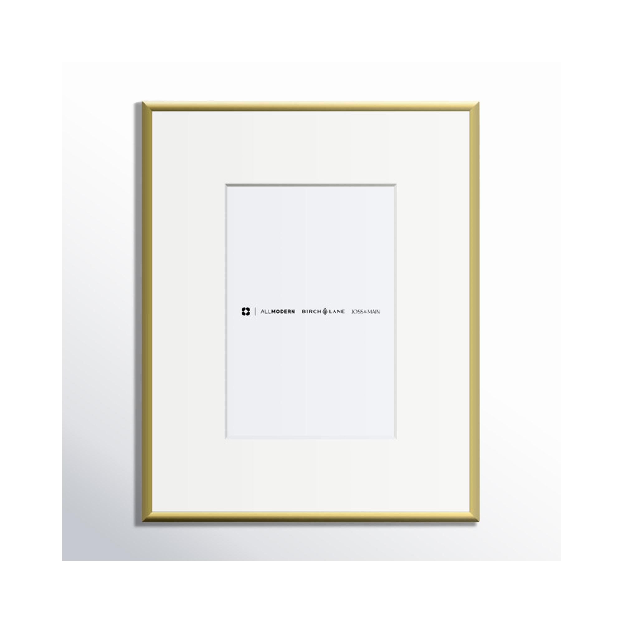 Feronia Metal Picture Frame with Mat, Gold, 4" x 6"