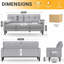 2 Seater Linen Sofa-1517586991