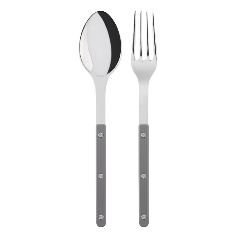 Bistrot Solid 2 - Piece Flatware Set, Gray