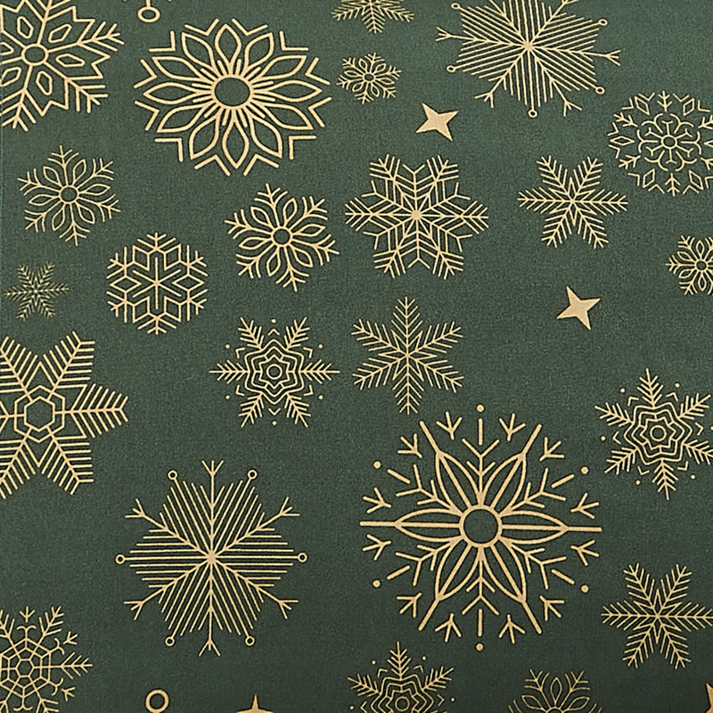 Ensemble de draps de vacances imprimés 4 pièces, facile à entretenir, literie des Fêtes douce et infroissable - flocons de neige, très grand