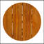 Table d'appoint d'extérieur ronde en acacia durable avec conception résistante aux intempéries et lambris classique pour une utilisation polyvalente