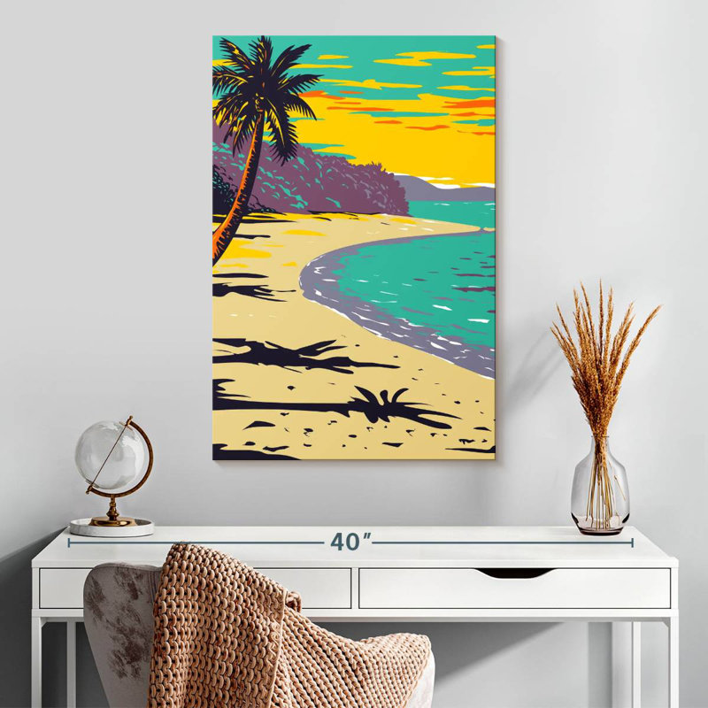 Gillard, coffre abstrait, baie, Gillard, H 30 po x l 20 po