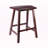 Margot Fan Shape Counter Stool in Walnut Finish, 23.62'' H X 19.55'' W X 14.29'' D