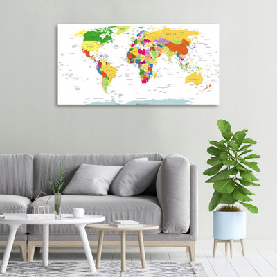 World Map - Wrapped Canvas Print