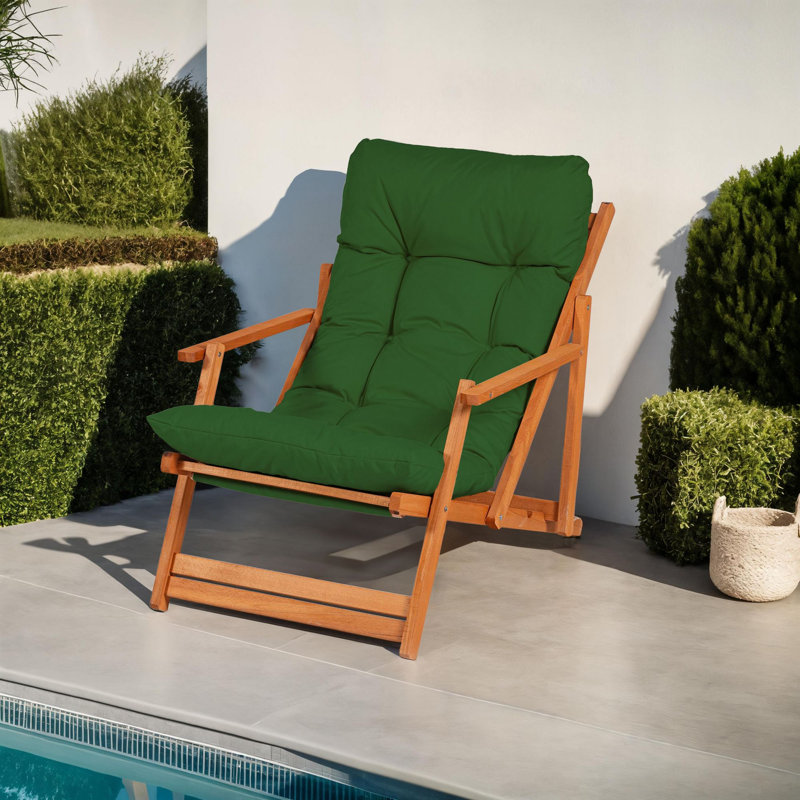 Phillippi Folding Deck Chair, Green