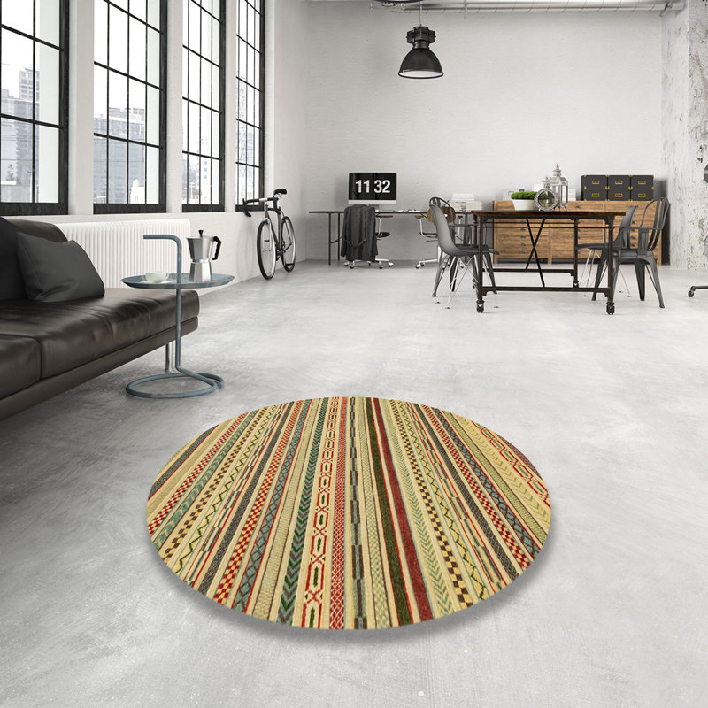 Tapis abstrait moderne 2258ABS2272, Rond 7 pi