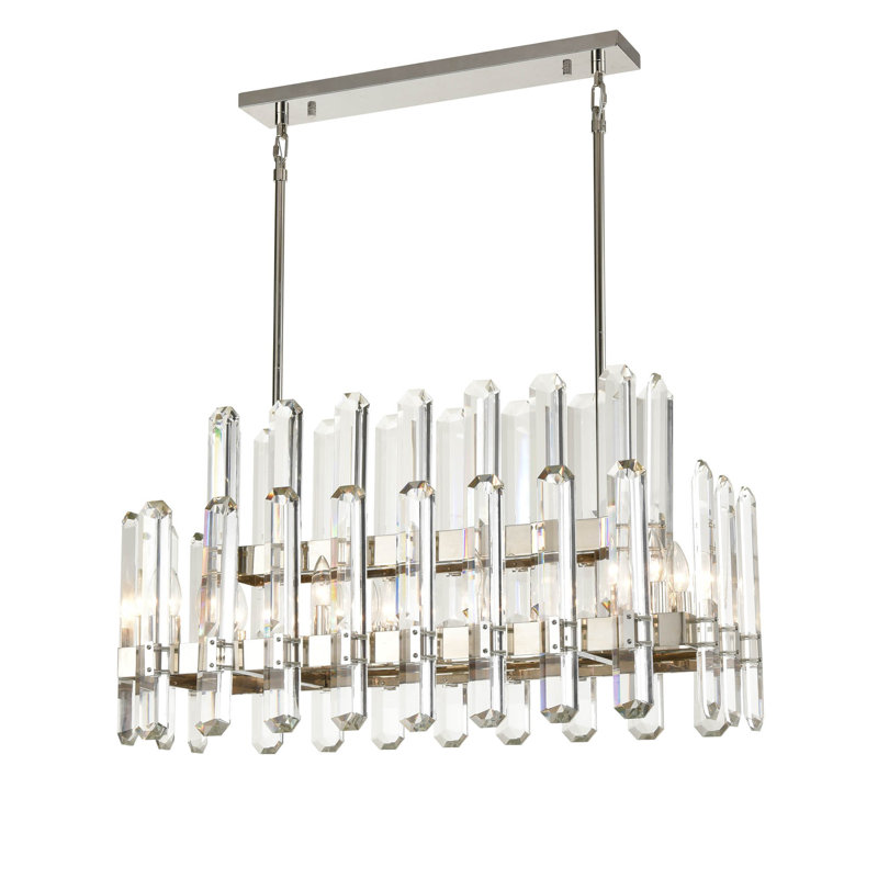Lustre 10 lumières Clarion, Transparent