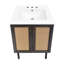Meuble-lavabo autoportant de 24 po en chêne noir avec plateau central à 3 trous Classe-100841227-100841228
