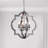 Rarick 4 - Light Wrought Iron Dimmable Lantern Geometric Chandelier