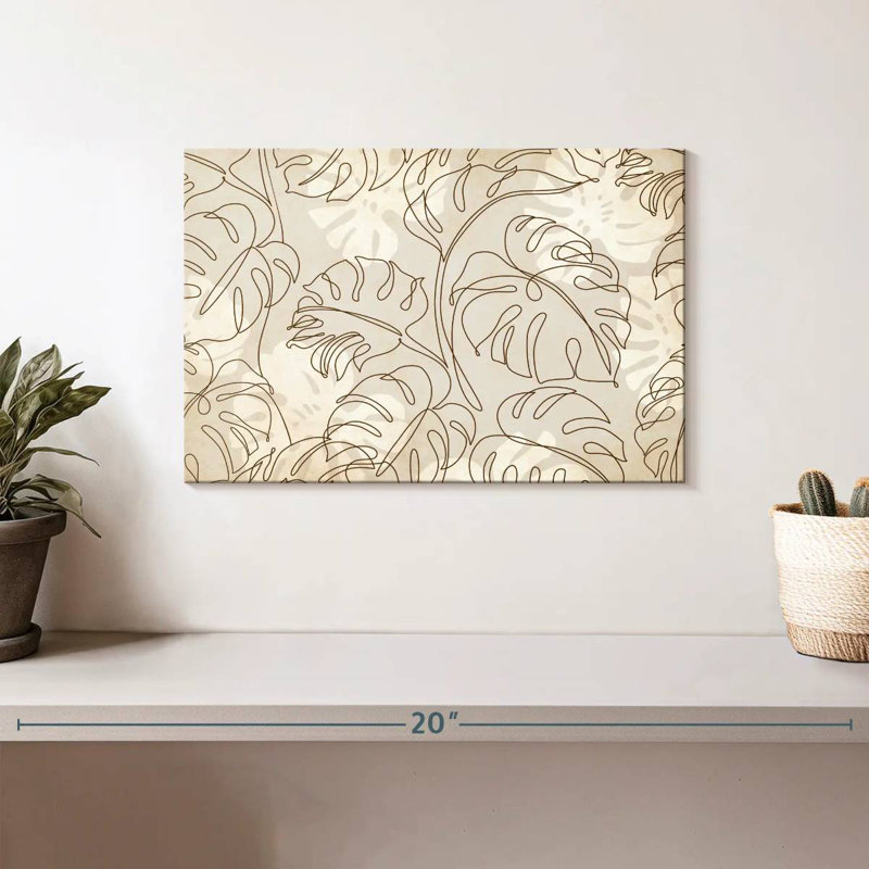 Kerner Monstera Leaves Pattern, 8" H x 12" W