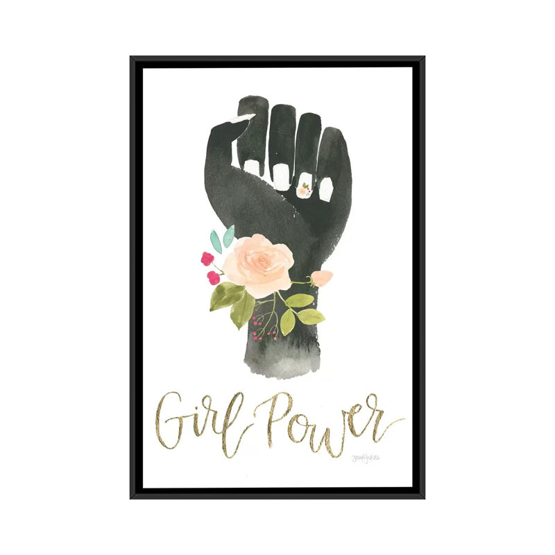 «Girl Power XI», impression sur toile tendue, H 26 po x l 18 po x P 1,5 po, Toile avec cadre flottant noir, Pas de tapis