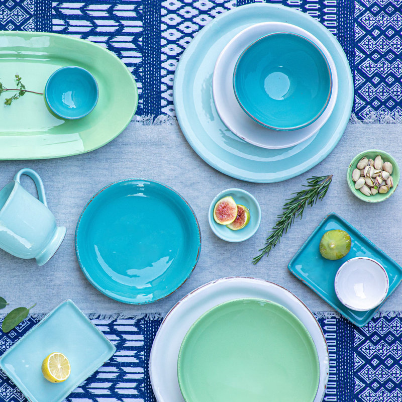 Cucina Fresca Handmade Terracotta Salad/Dessert Plate, Bianco