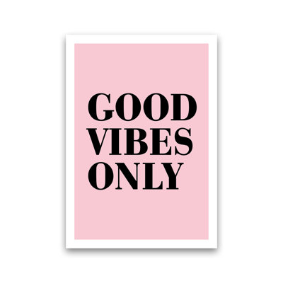 Good Vibes Only Neon Funk by Pixy Paper - Single Picture Frame Print