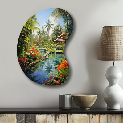 Cooperstein - Asymmetrical Asian Art Metal Wall Art, Unique Shape Metal Wall Sculpture Print