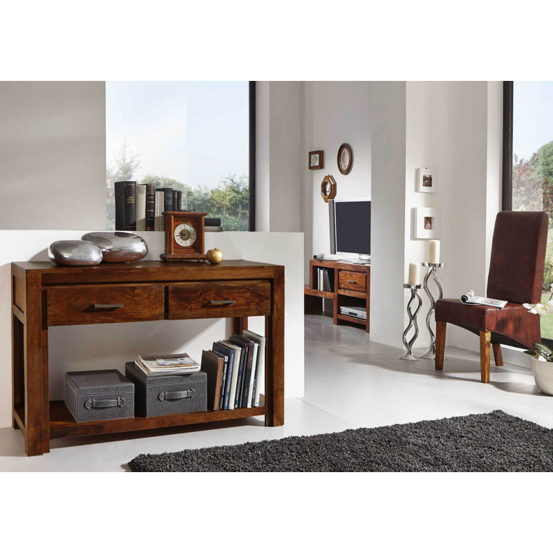 Metro Life 118cm Solid Wood Console Table