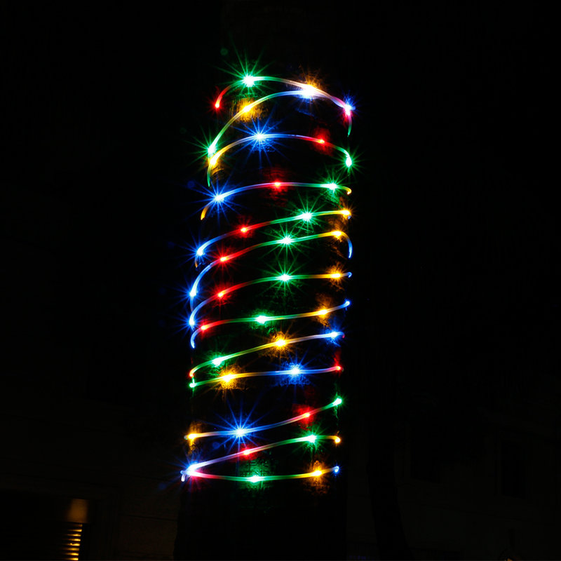 8 lumières de corde, Multicolore
