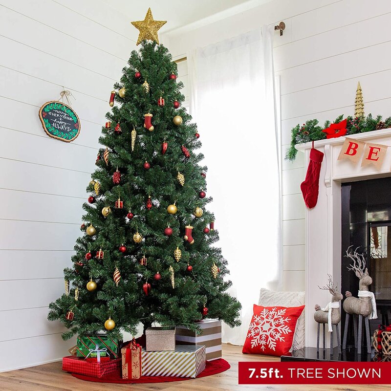 xinpianzha11 72'' H Extra Full Green Fir Flocked/Frosted Christmas Tree ...