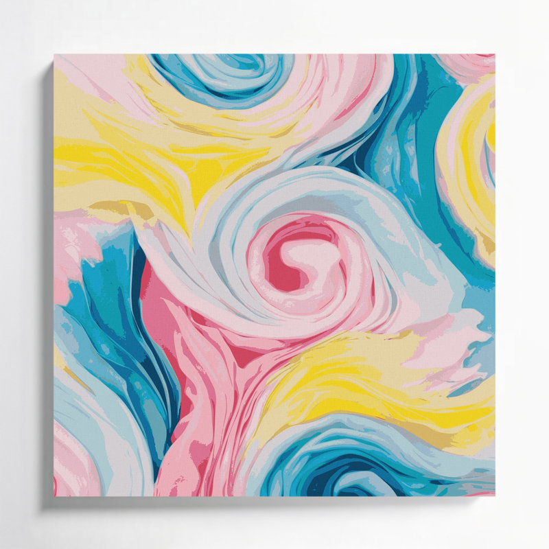 Aquarelle abstraite, art mural gris sur toile 65, H 32 po x l 32 po