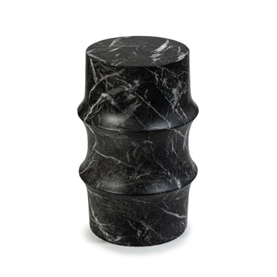 Outdoor Faux Stone Sculptural Side Table