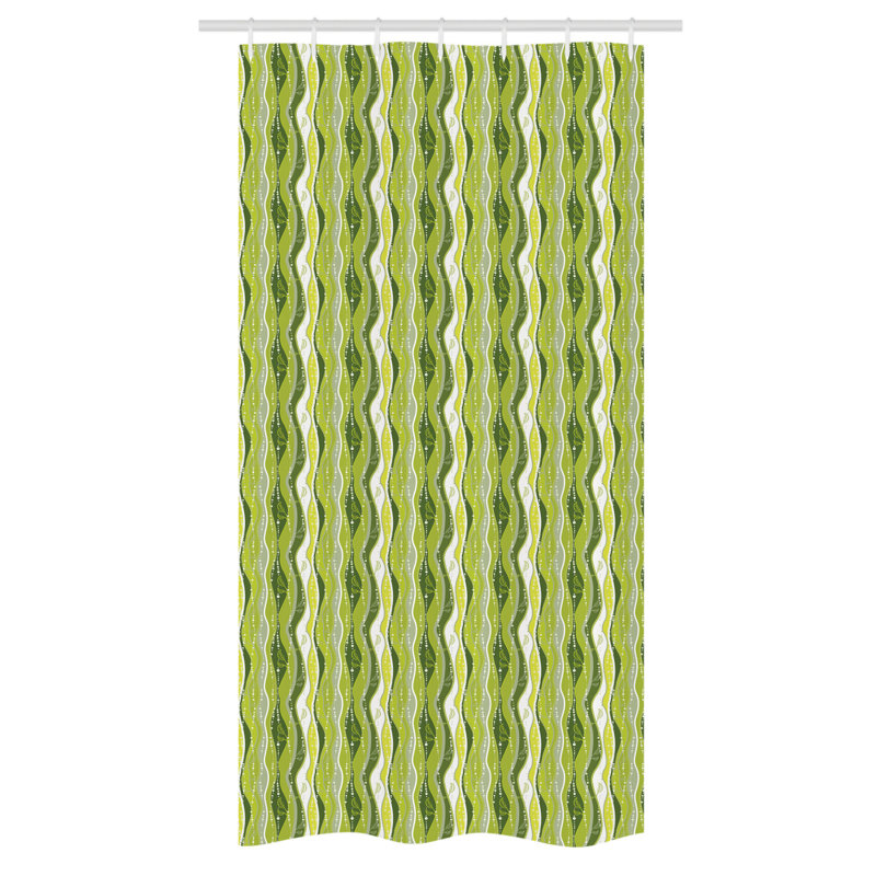 Striped Shower Curtain with Hooks Included, 36" W x 72" L