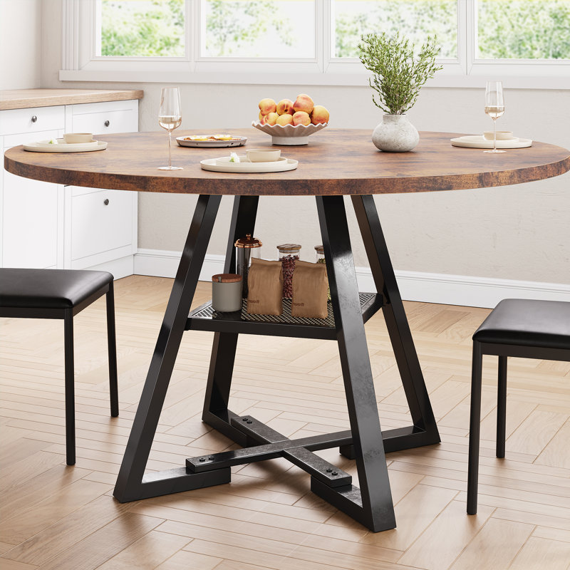 Table de salle à manger Braysham, Bois brun
